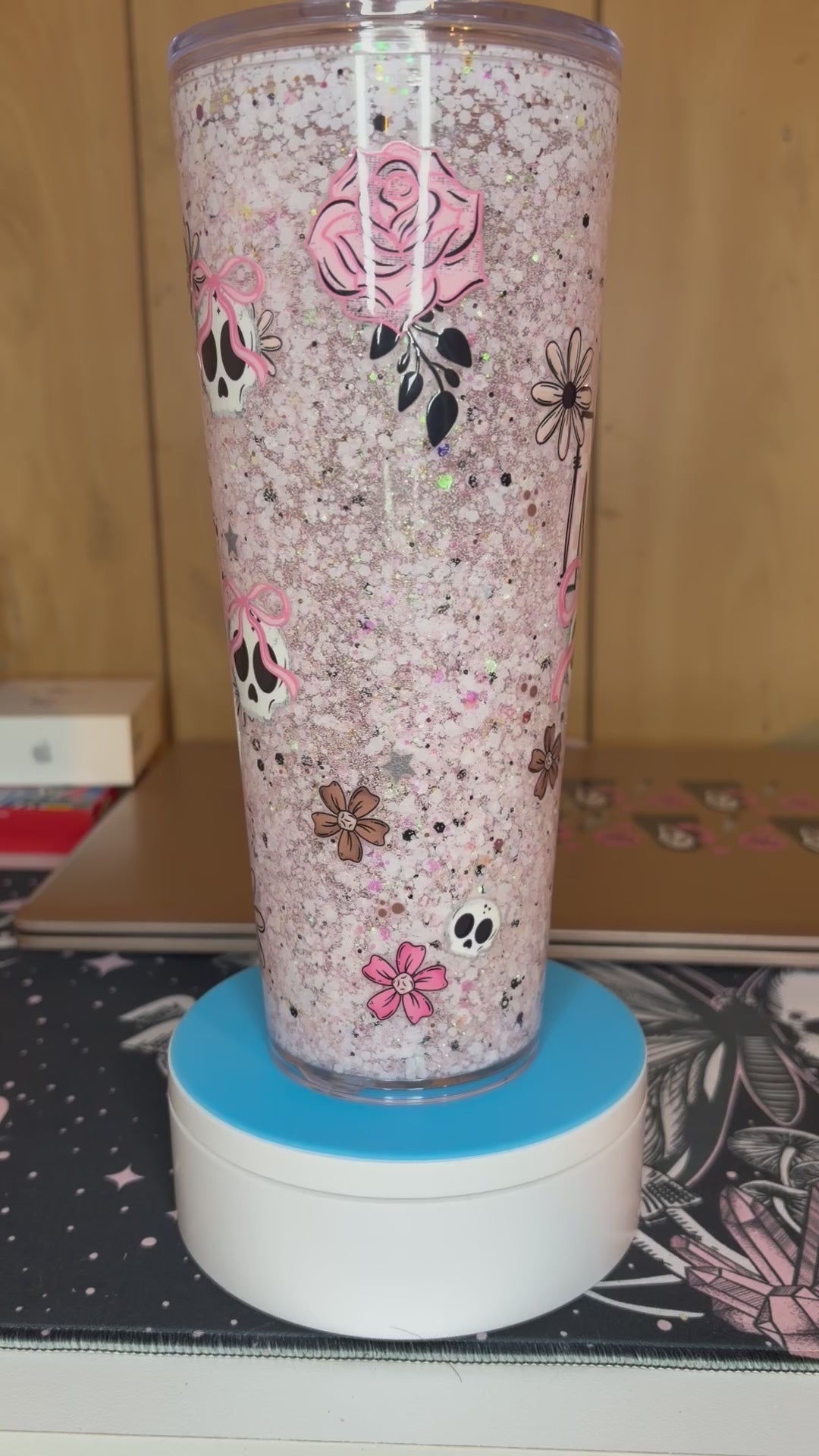 24 oz Pre made Glitter Cup